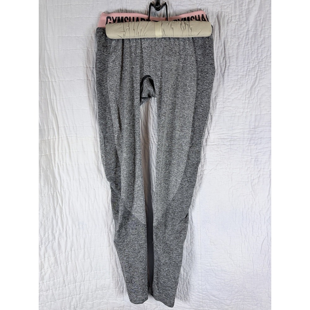 Gymshark Women's Athletic Gym Leggings Grey Pink, Size Small